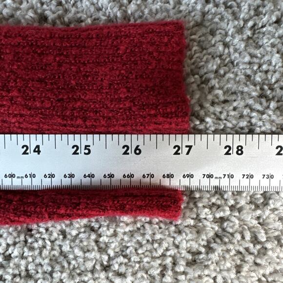 Talbots Womens Red Round Neck Long Sleeve Tight Knit Sweater Size Large - Picture 8 of 8